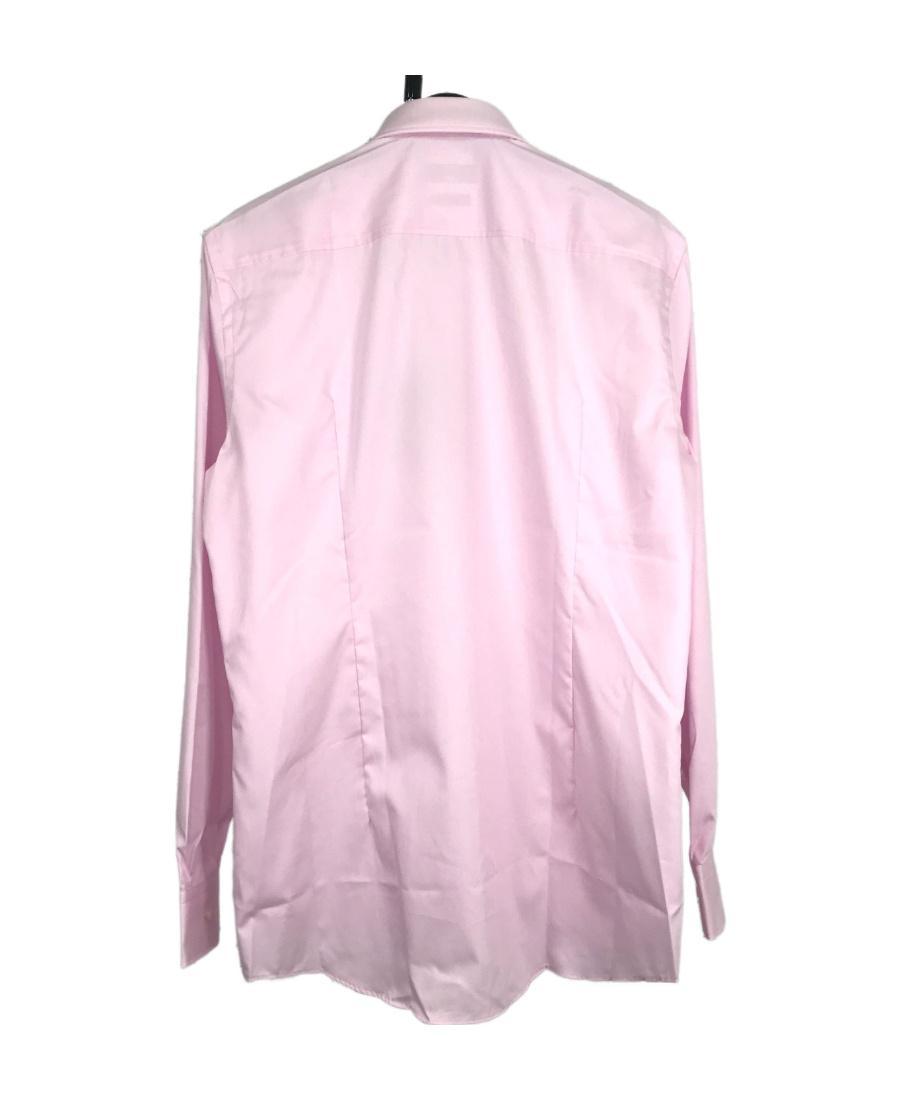 HUGO BOSS Long-sleeved Lapel Shirt In Pink Product Image