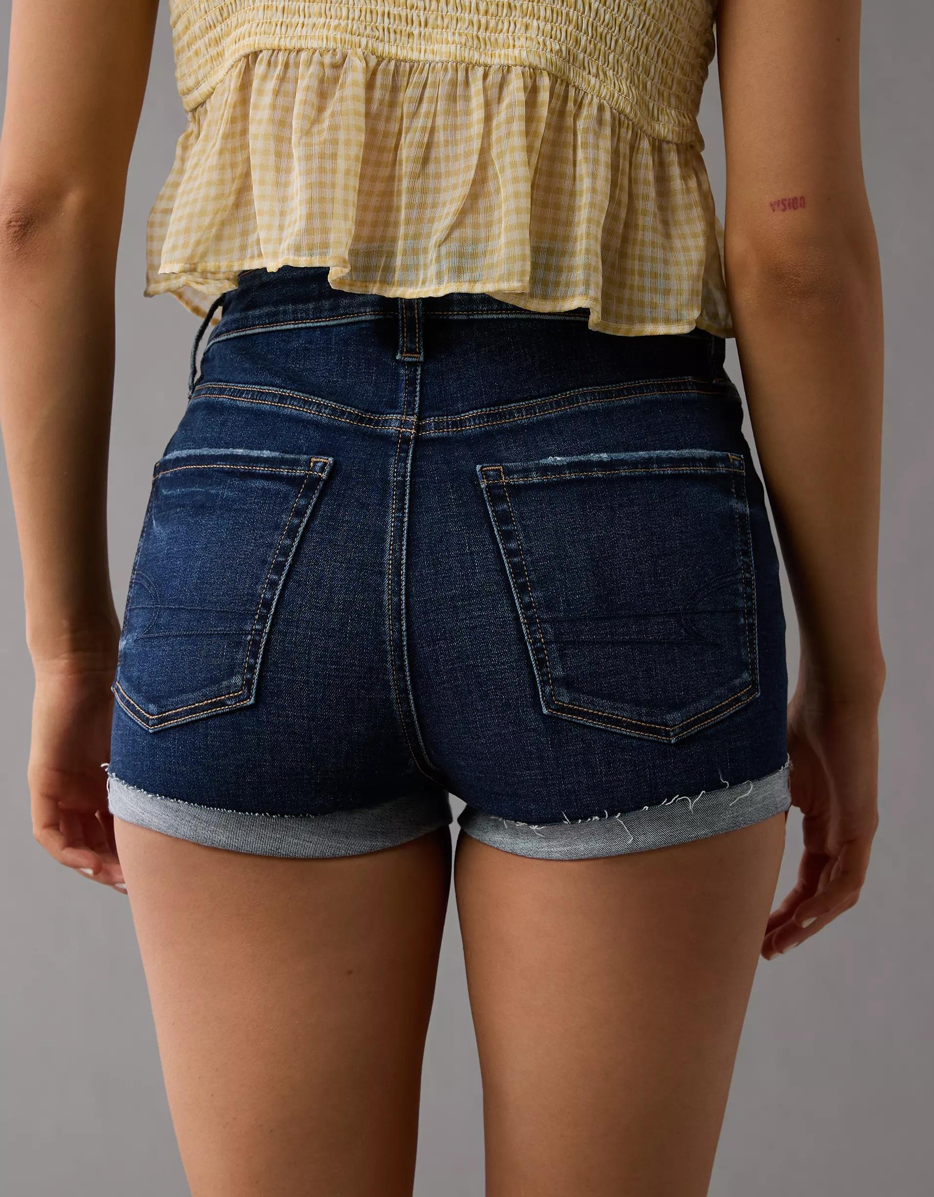 AE Next Level Crossover Super High-Waisted Denim Short Short Product Image