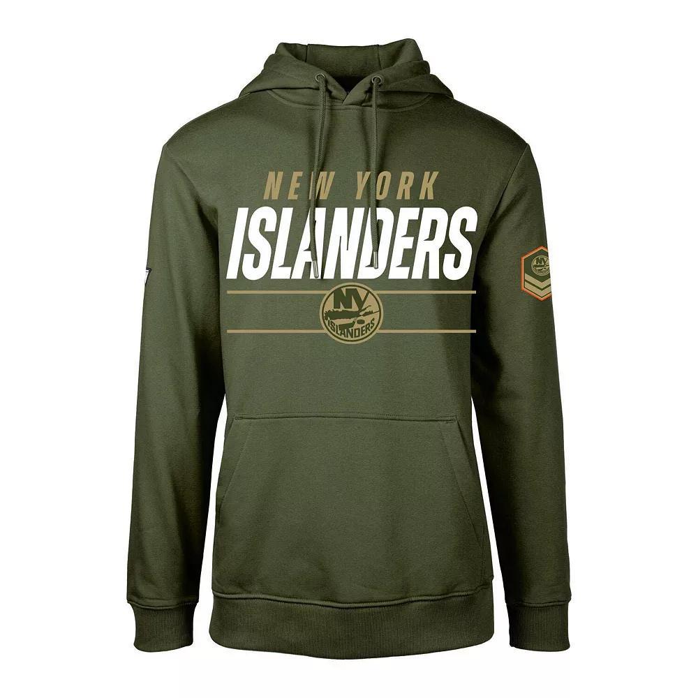 Mens Levelwear Olive New York Islanders Podium Fleece Pullover Hoodie Product Image