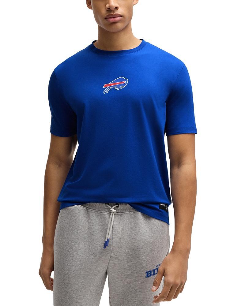 HUGO BOSS Boss X Nfl Stretch-cotton T-shirt With Special Branding In Bills Product Image