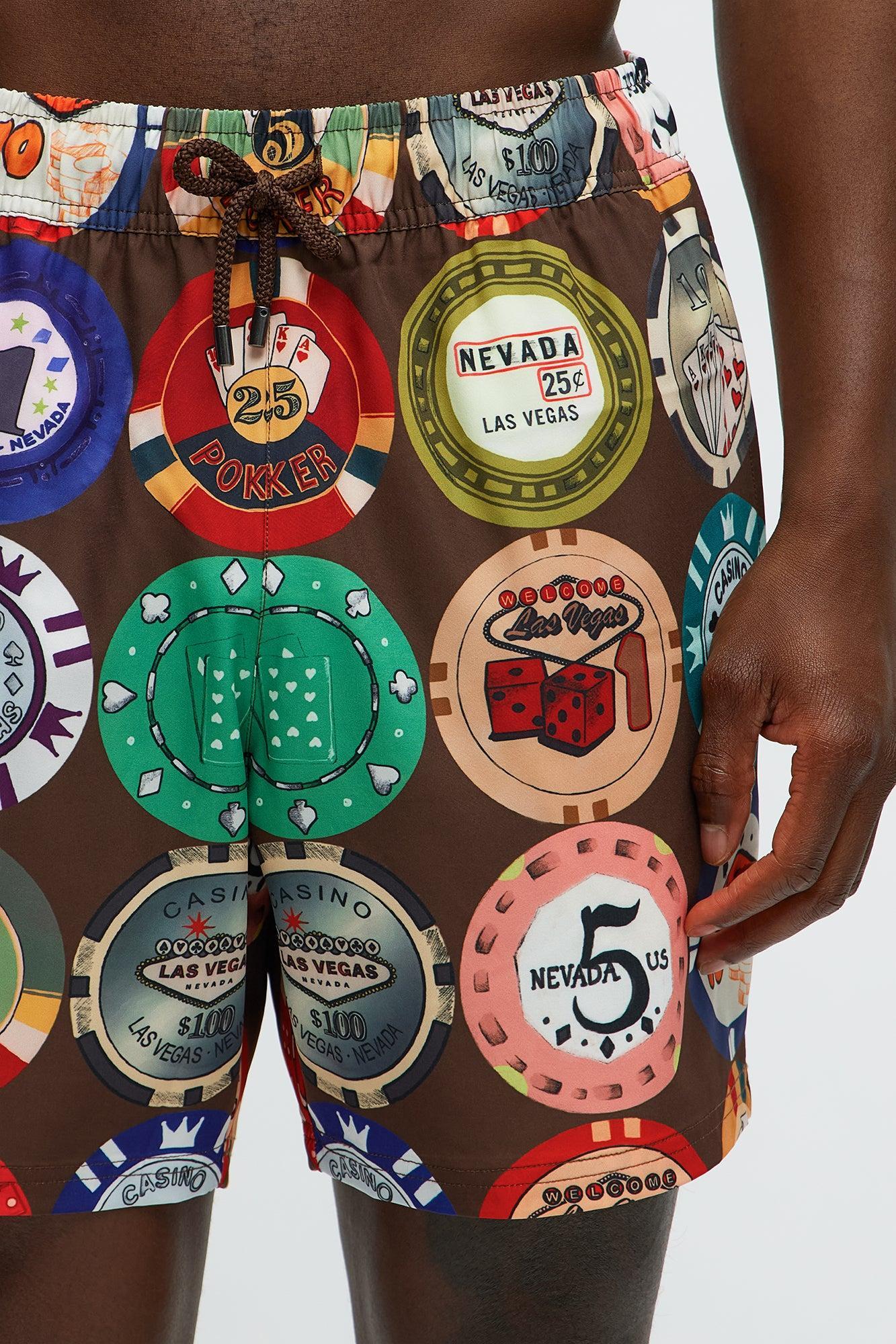 Lucky Hand Swim Mid Trunk - Multi Color Product Image