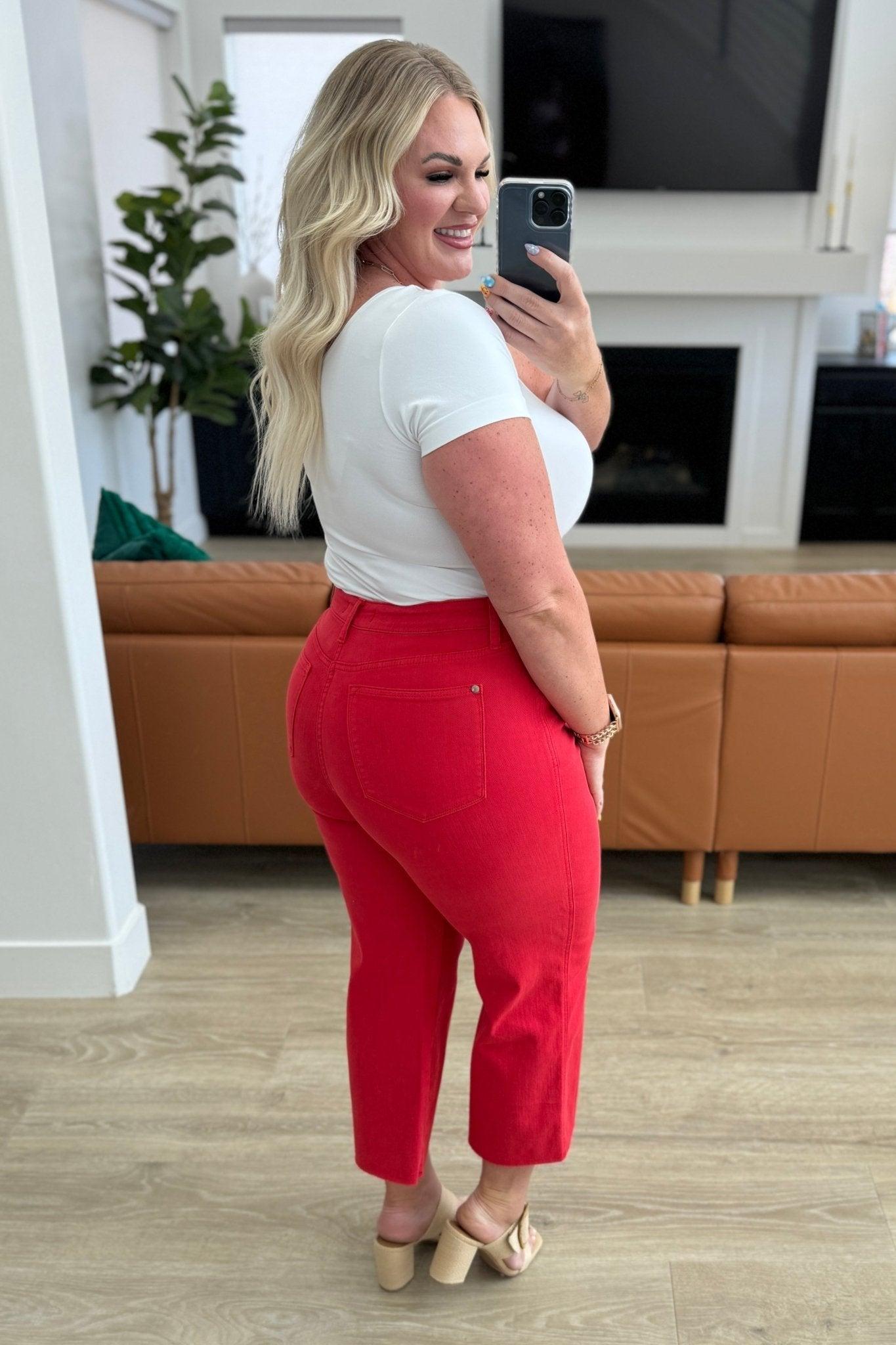 Lizzy Wide Leg Cropped Jeans *FS Product Image
