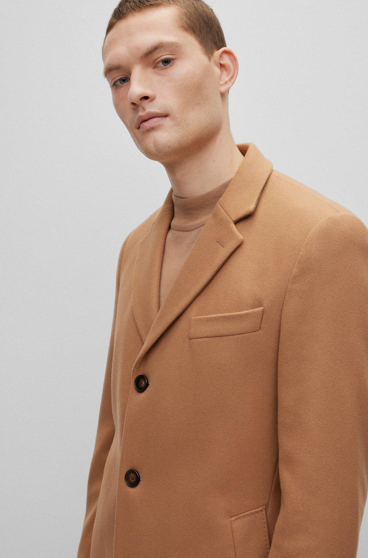 Slim-fit coat in a virgin-wool blend Product Image