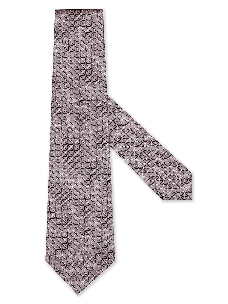 Mens Floral Jacquard Silk Tie Product Image
