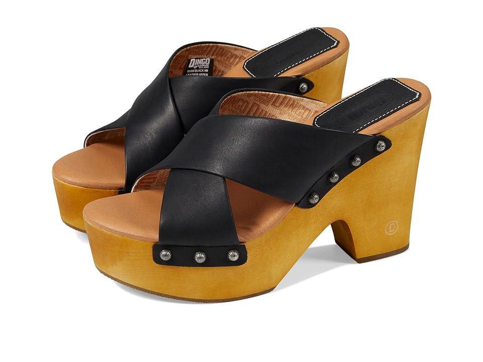 Dingo Driftwood Womens Leather Platform Sandals Product Image