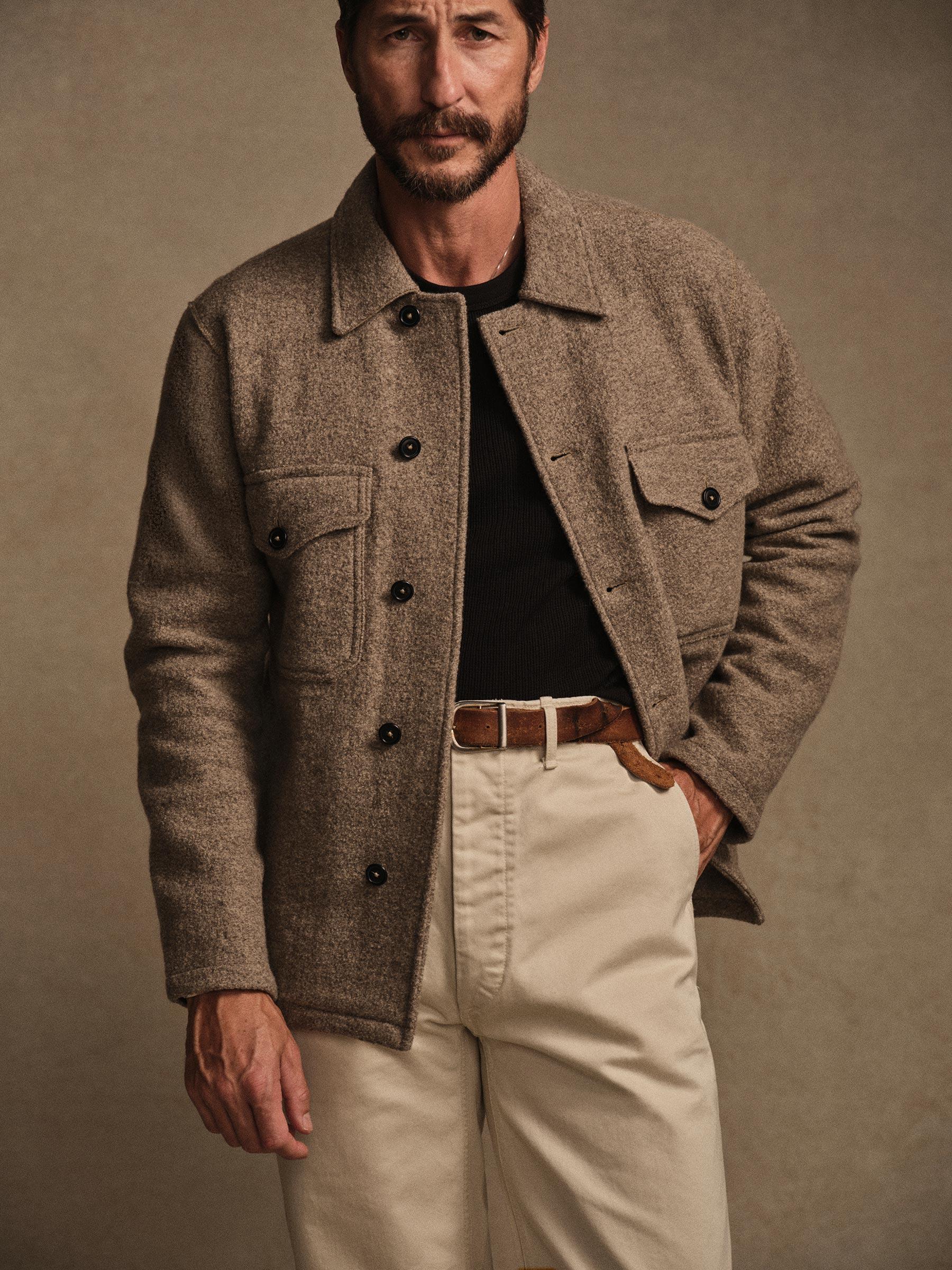 Heather Stone Felted Wool Field Shirt Product Image