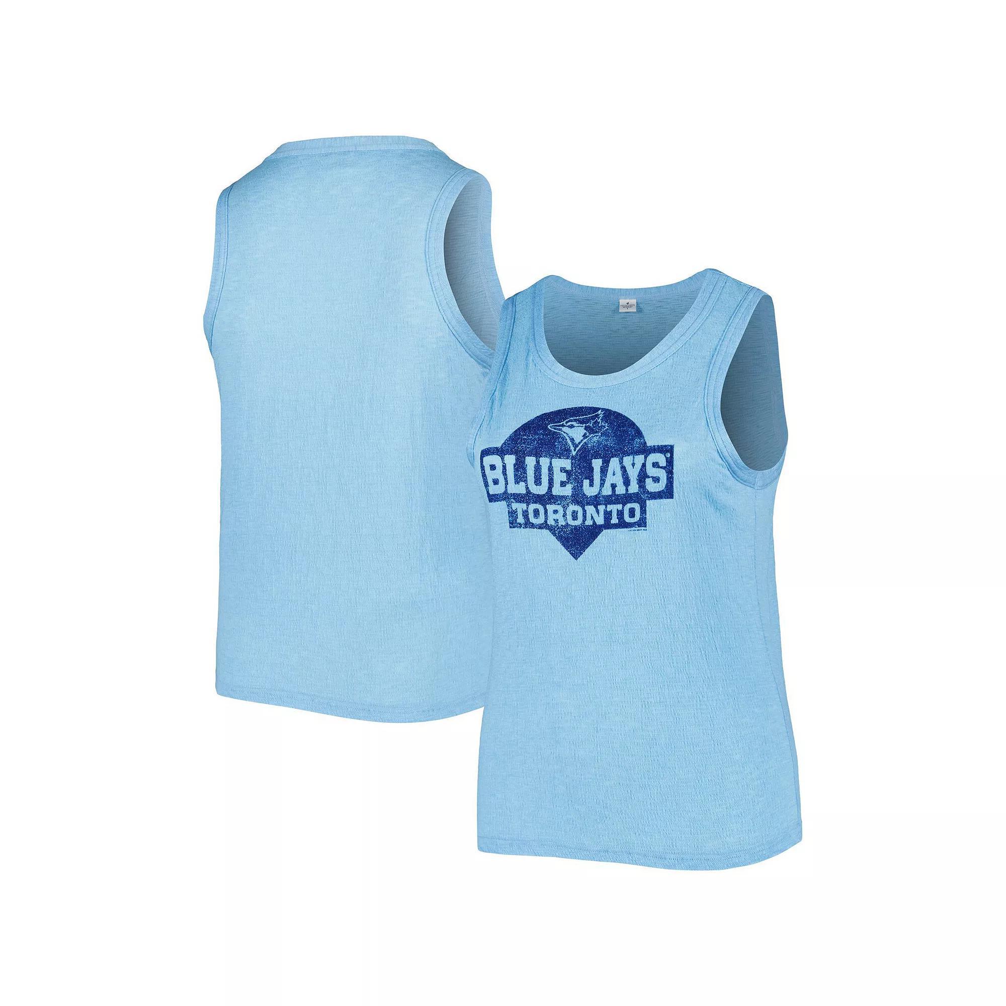 Women's Soft as a Grape Royal Toronto Blue Jays Plus Size High Neck Tri-Blend Tank Top, Size: 3XL, Jay Blue Product Image
