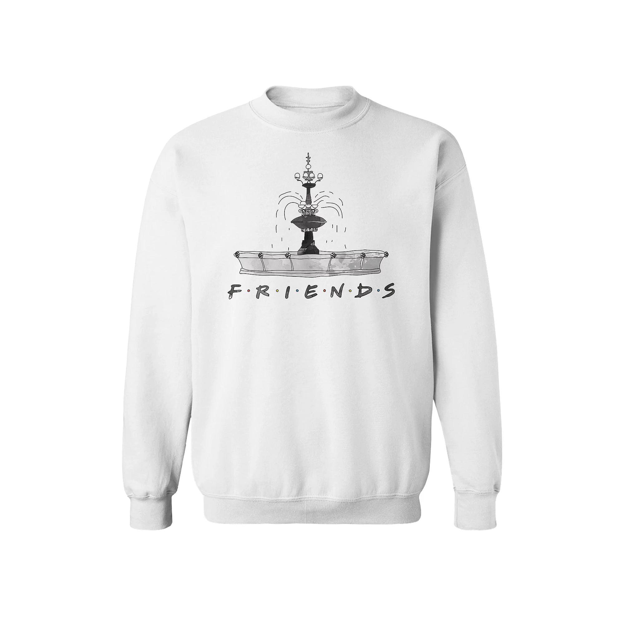 Men's Fountain Sketch Graphic Crew Sweatshirt, Size: XXL, White Product Image