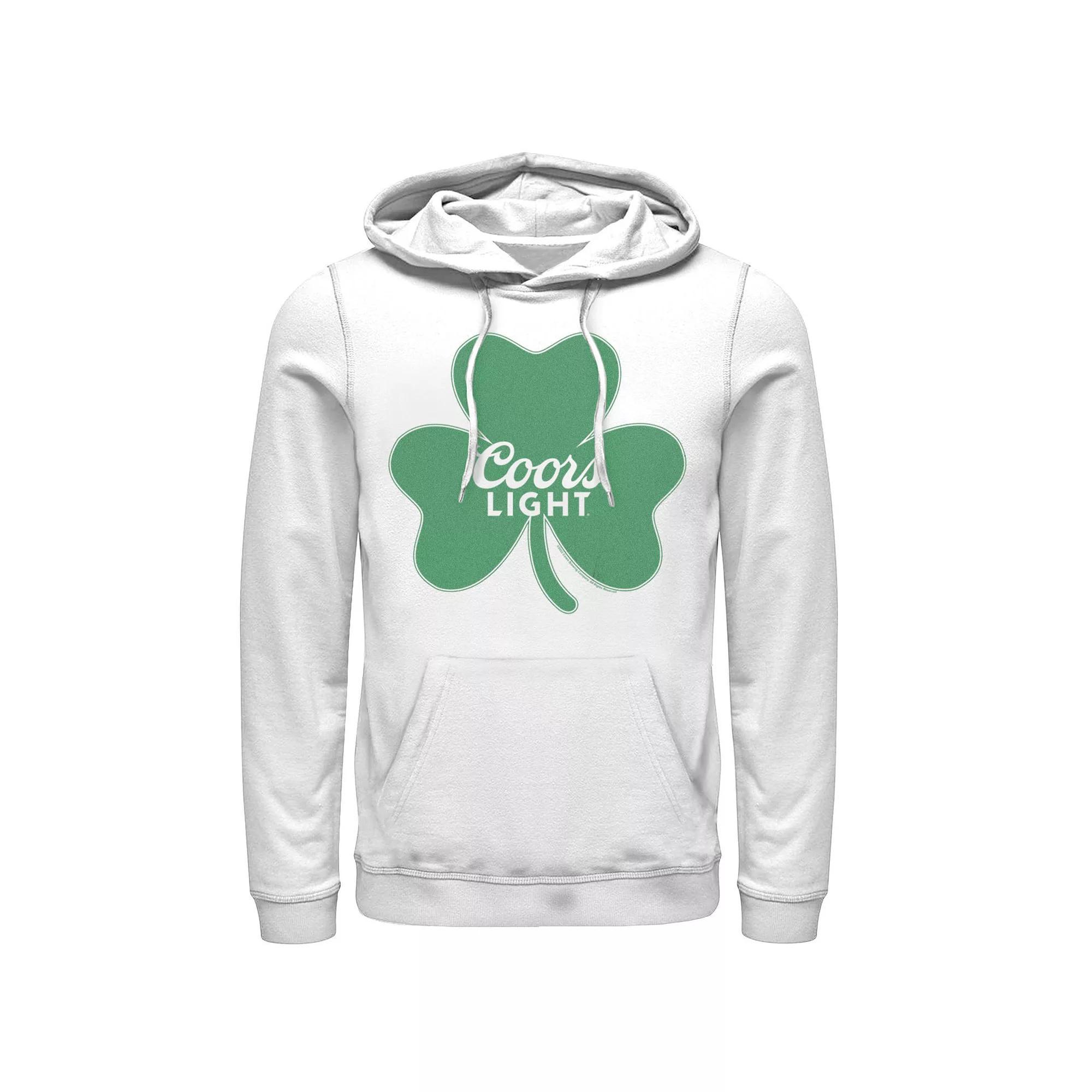 Men's Coors Light Logo Shamrock Hoodie, Size: Medium, White Product Image
