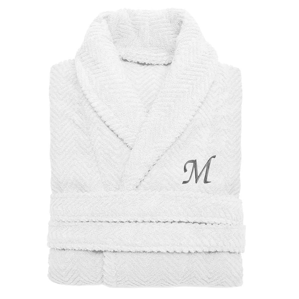 Linum Home Textiles Turkish Cotton Personalized Herringbone Weave Bathrobe, Womens Product Image