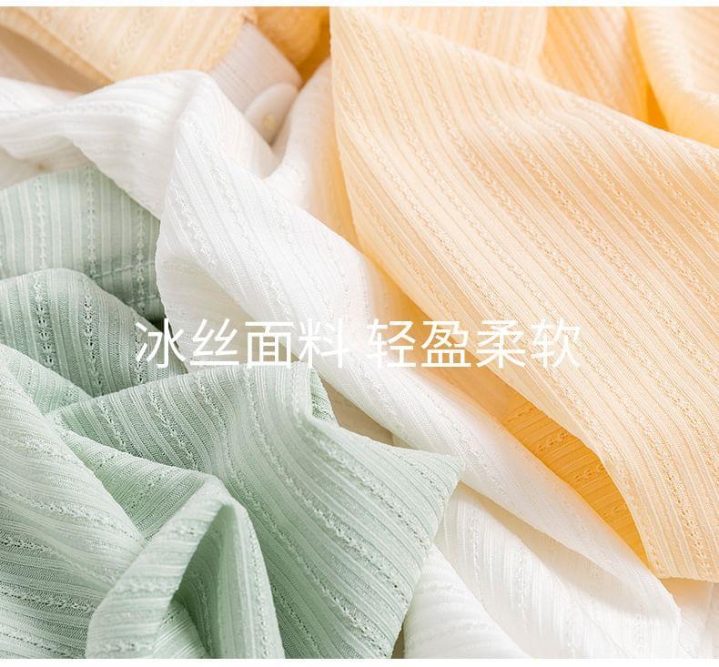 Maternity High Waist Plain Lace Trim Undershorts / Set Product Image