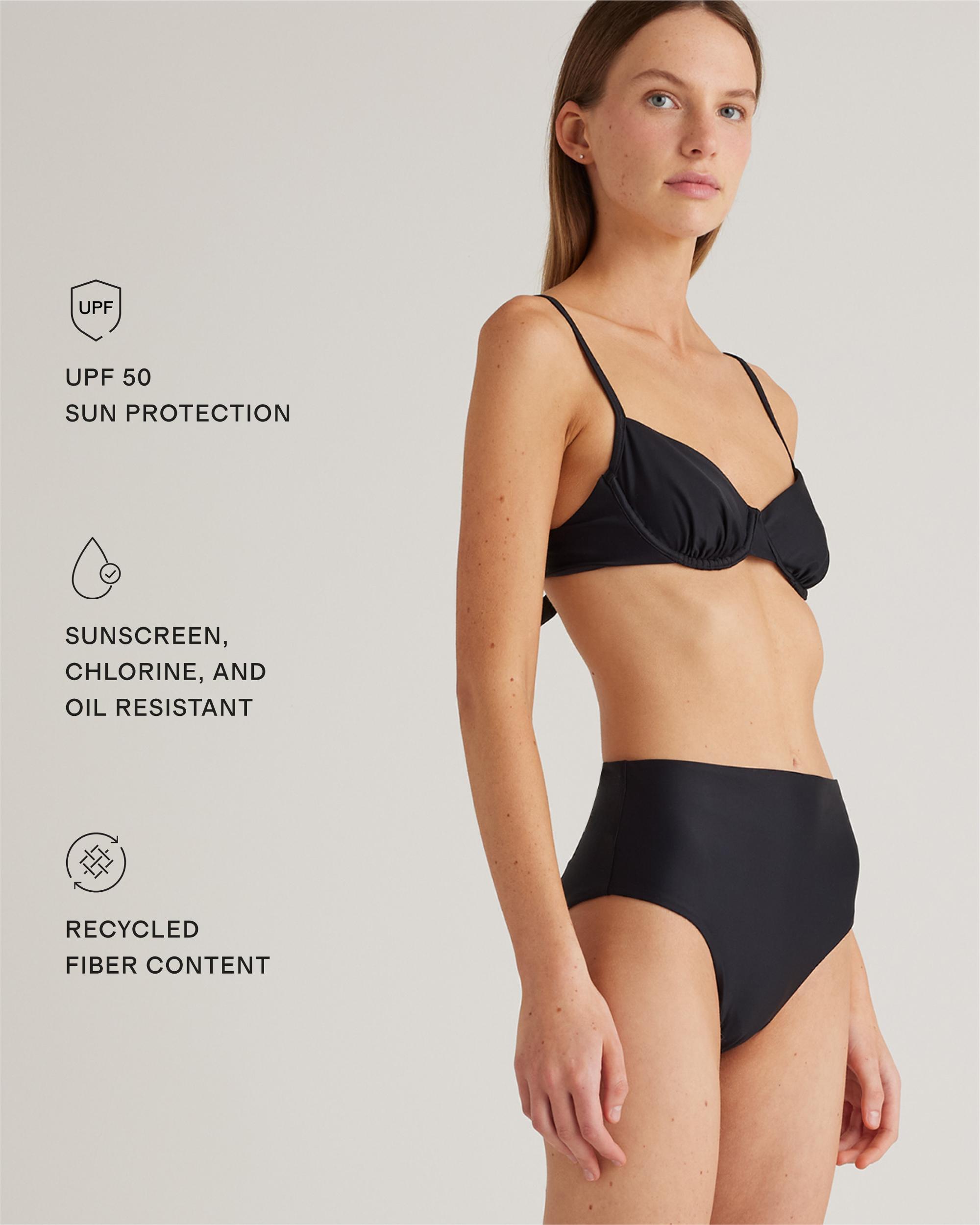 Quince | Women's Italian High-Rise Bikini Bottom Size XS, 78% Recycled Polyamide, 22% Spandex Product Image