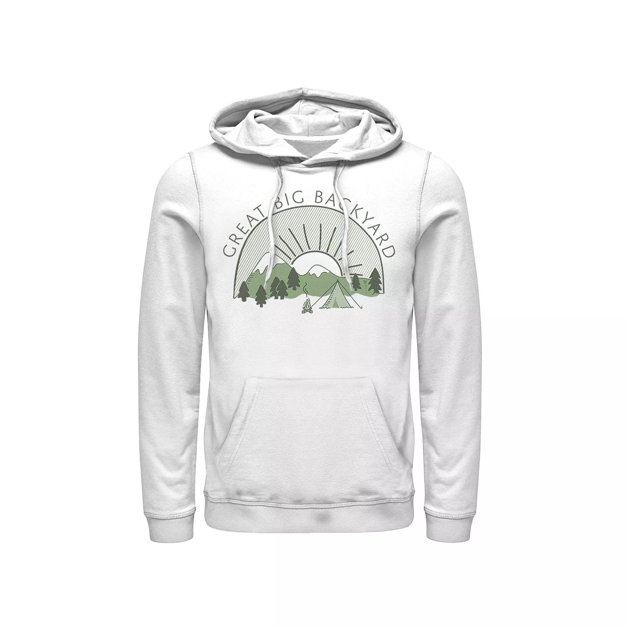 Men's Great Big Backyard Camping Hoodie, Size: Large, White Product Image