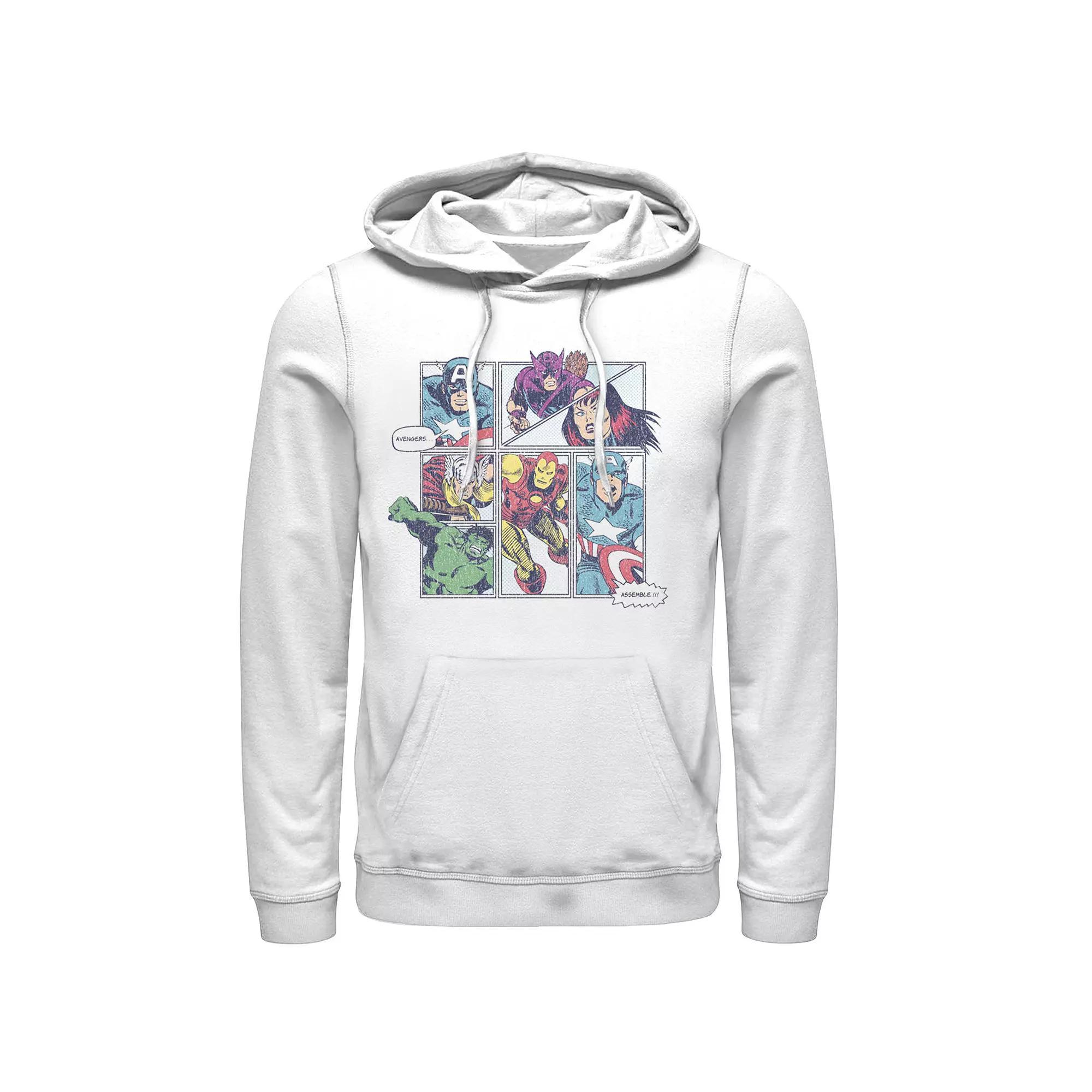 Men's Marvel Avengers Assemble Hoodie, Size: Large, White Product Image
