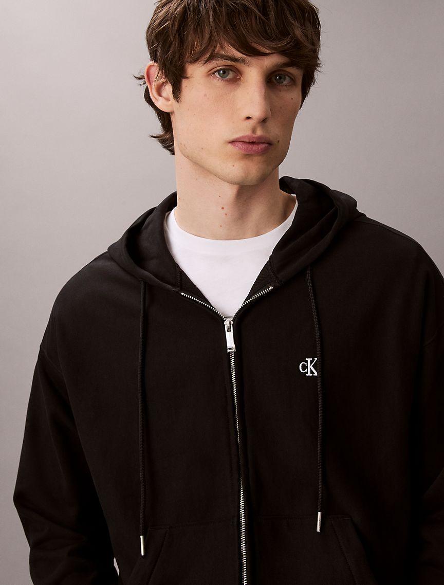 Premium Terry Relaxed Zip Hoodie Product Image