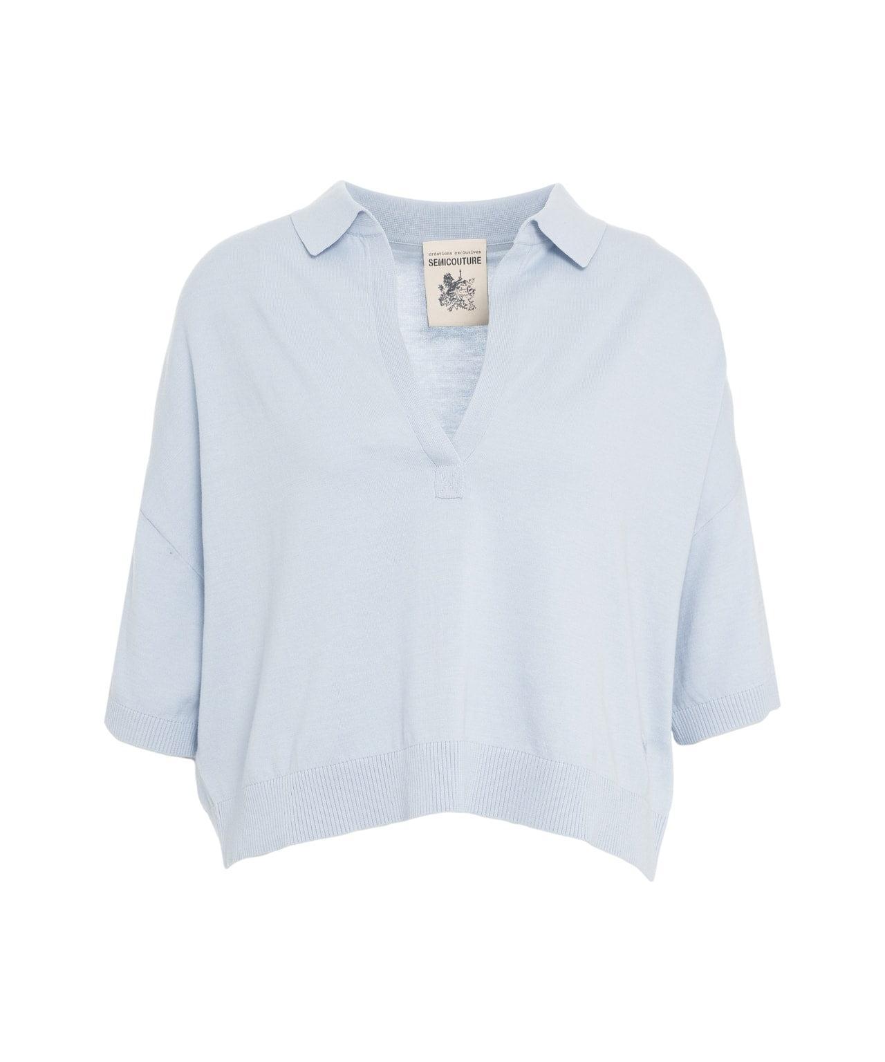 T-shirt with V-neck Product Image