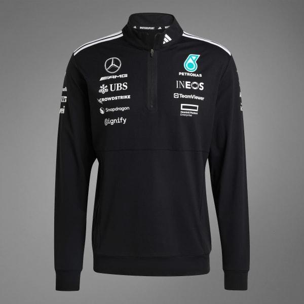 adidas MERCEDES - AMG PETRONAS FORMULA ONE TEAM 1/4 ZIP Black XL Mens Product Image