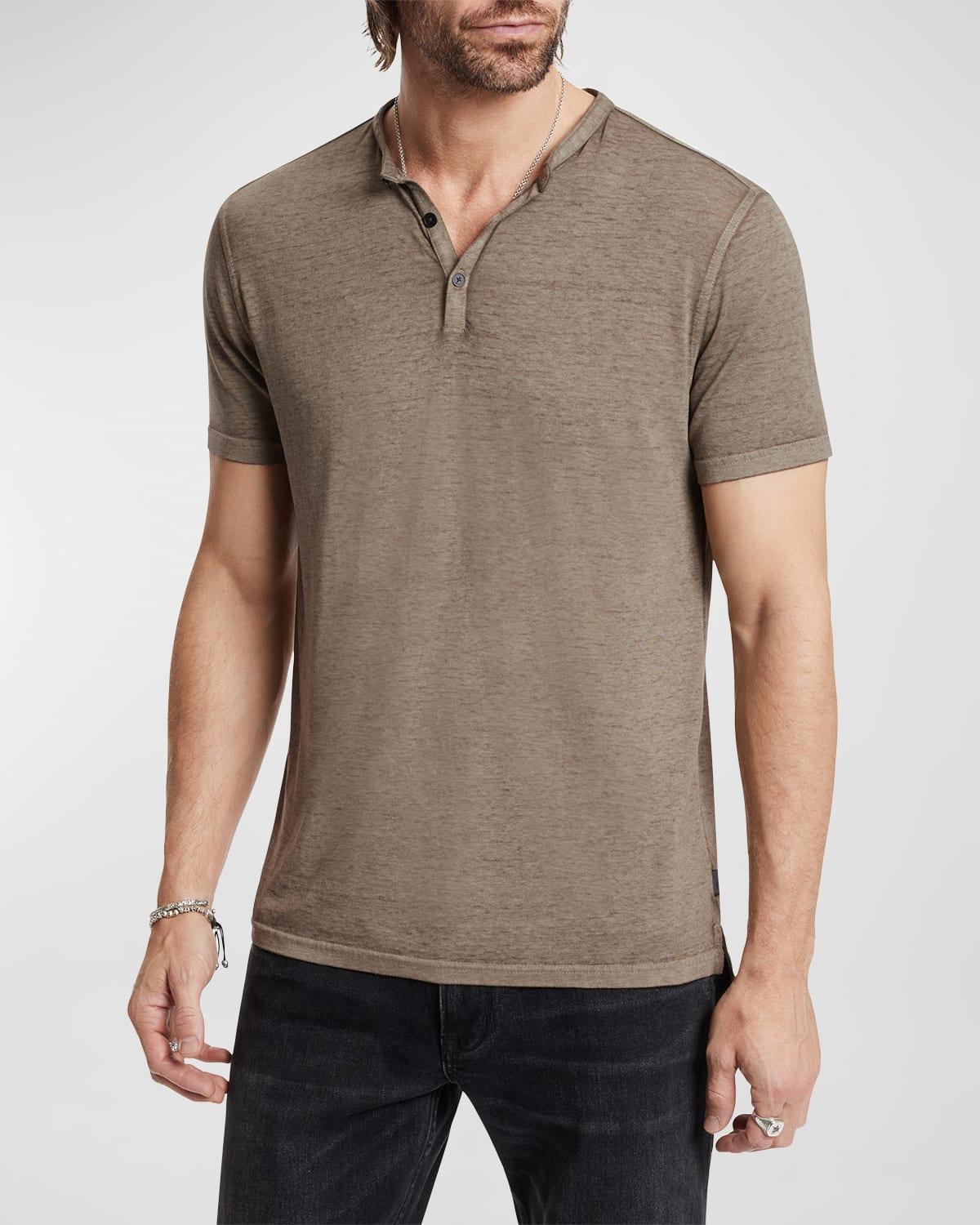John Varvatos Duke Henley (Spruce) Men's Clothing Product Image
