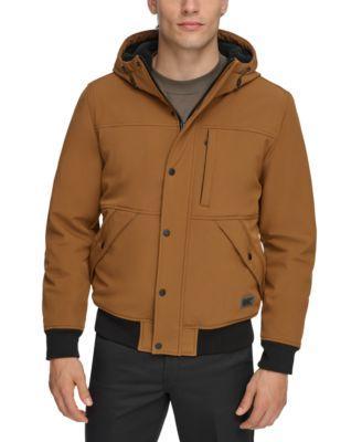 Men's Levi's® Mixed Media Hooded Bomber Jacket, Size: Medium, Green Product Image