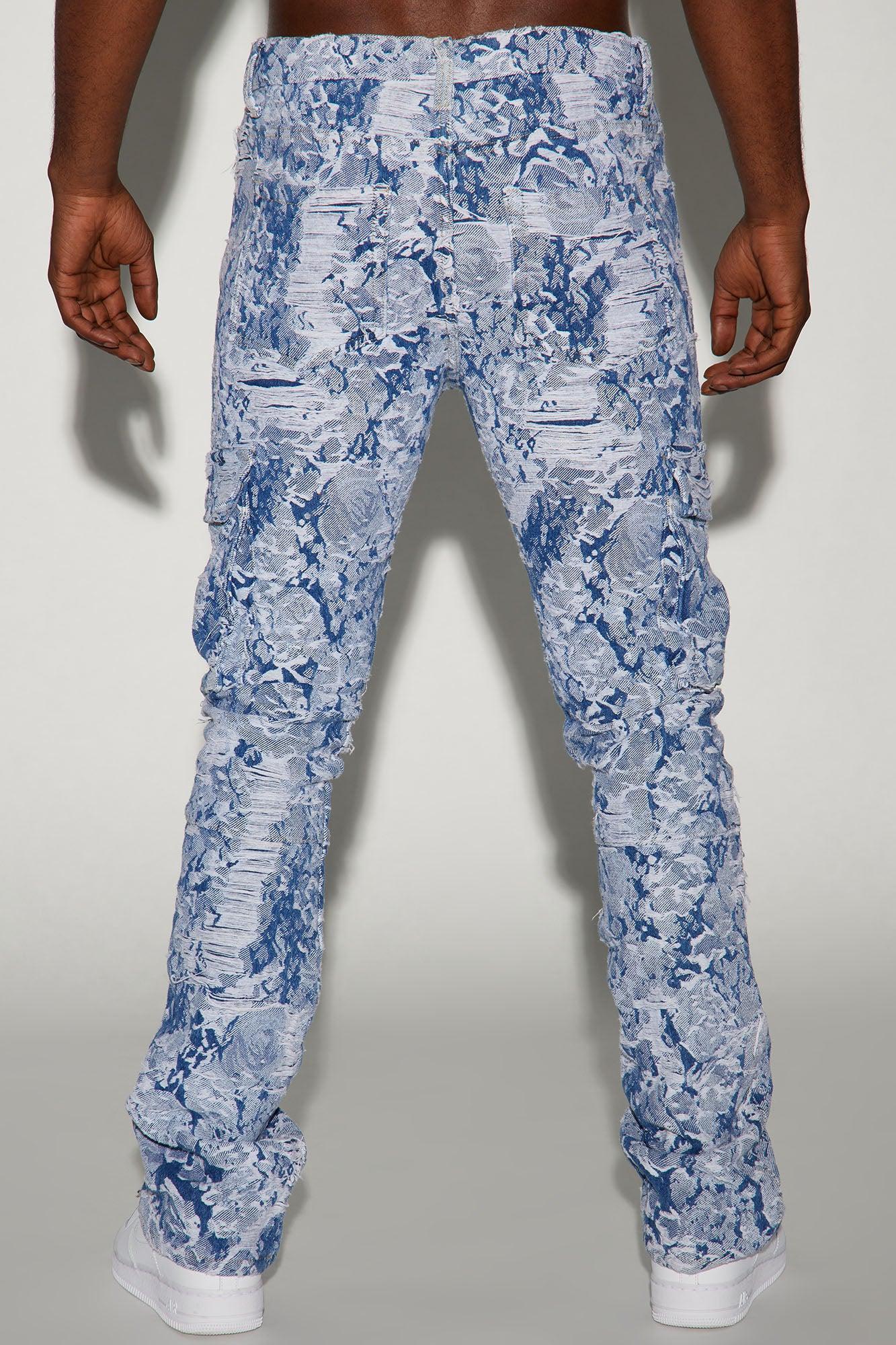 Inspired Stacked Skinny Flare Jeans - Light Blue Product Image