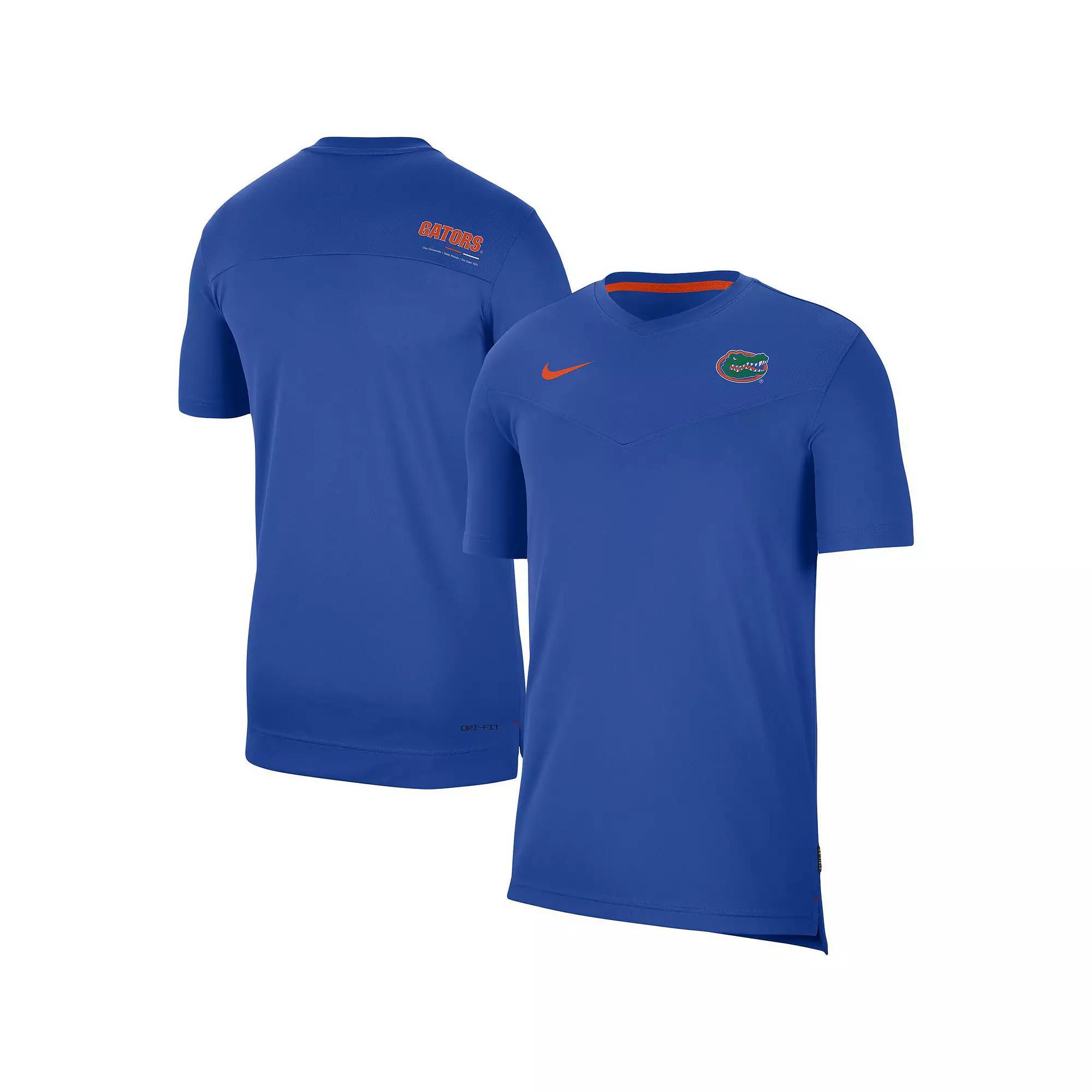 Men's Nike Royal Florida Gators 2022 Coaches UV Performance T-Shirt, Size: Large, Blue Product Image