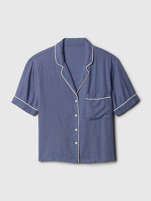 Linen-Blend PJ Shirt Product Image