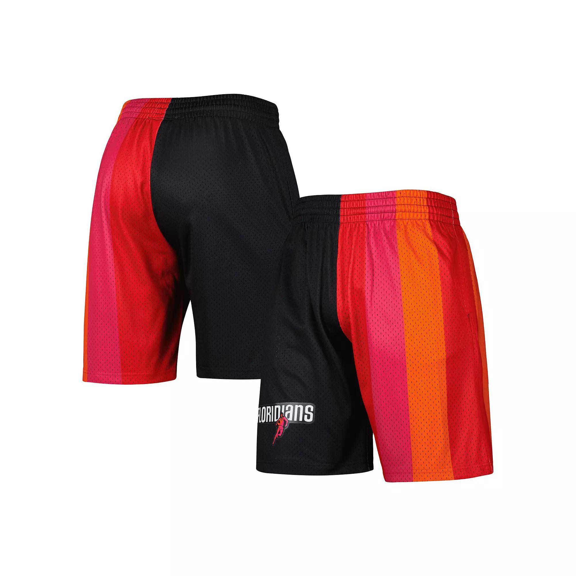 Mens Mitchell & Ness Miami Heat Hardwood Classics 2005 Split Swingman Shorts Product Image