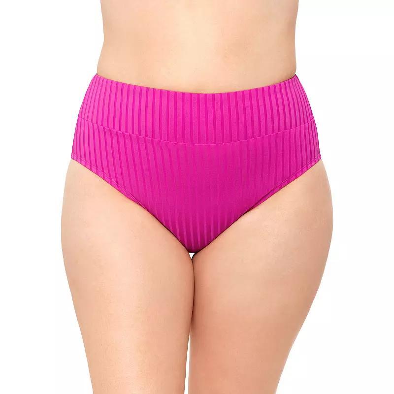 Womens S3 Swim Smoothing Banded Bottoms, Womens Pink Rib Product Image