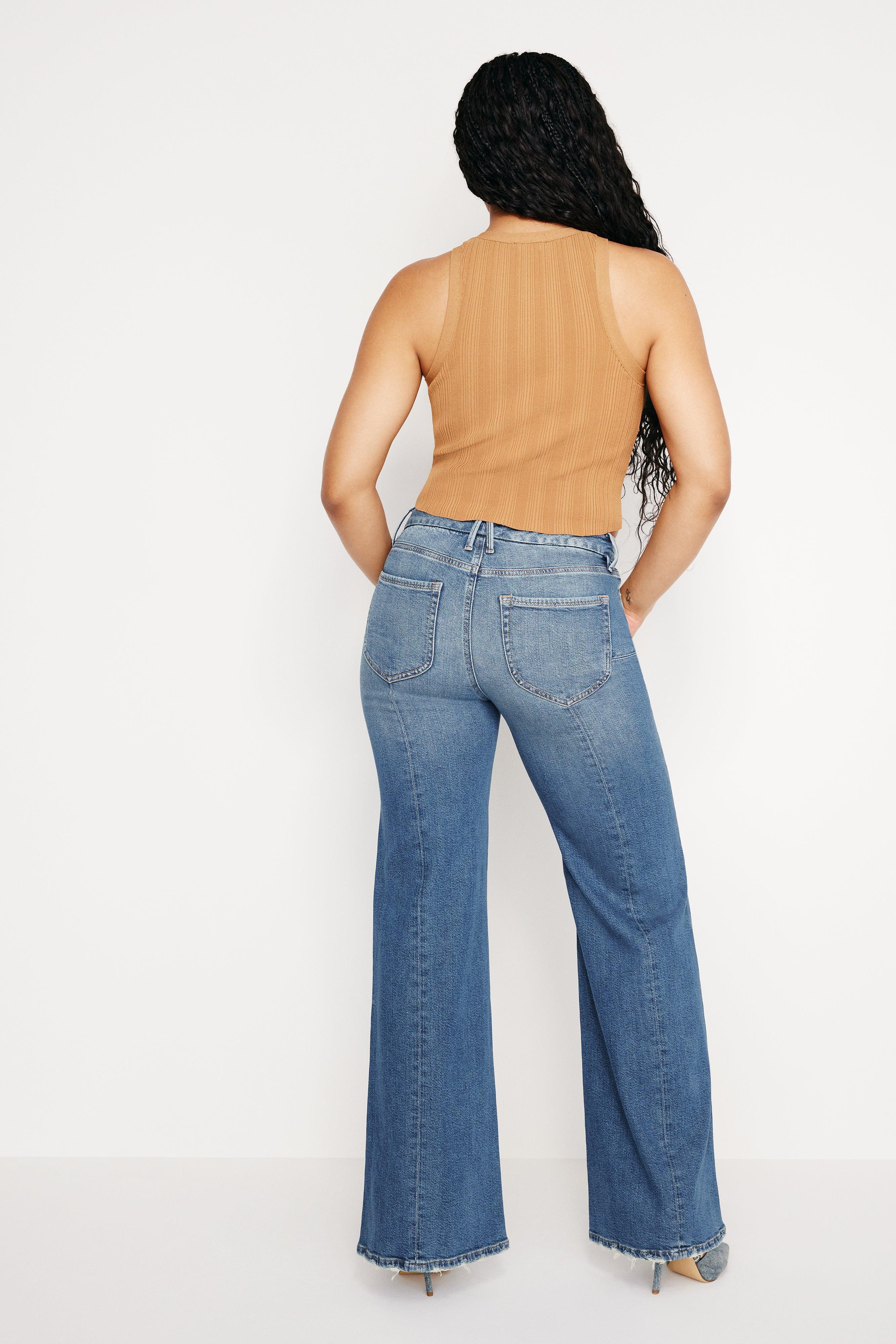 GOOD WAIST PALAZZO JEANS | INDIGO659 Product Image