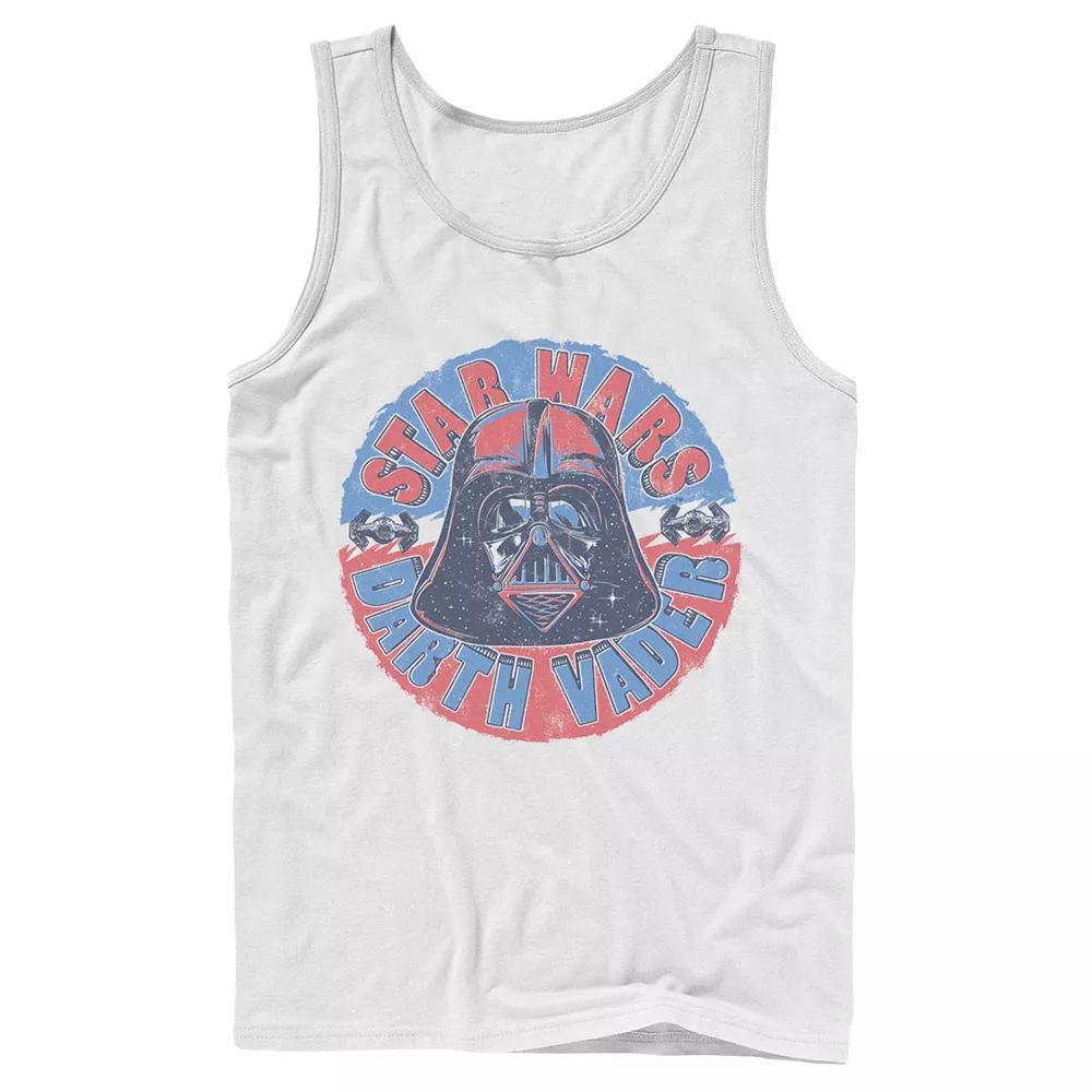 Men's Star Wars Darth Vader Circle Text Portrait Tank Top, Size: Large, White Product Image