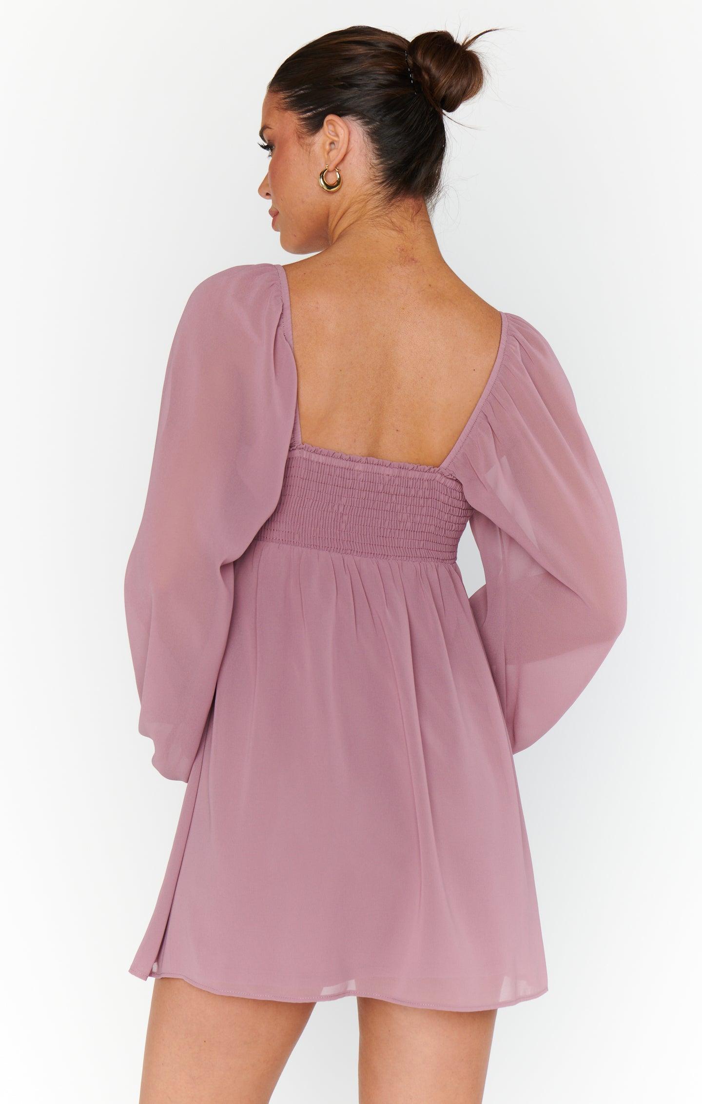 Becca Babydoll Dress ~ Antique Rose Chiffon Product Image