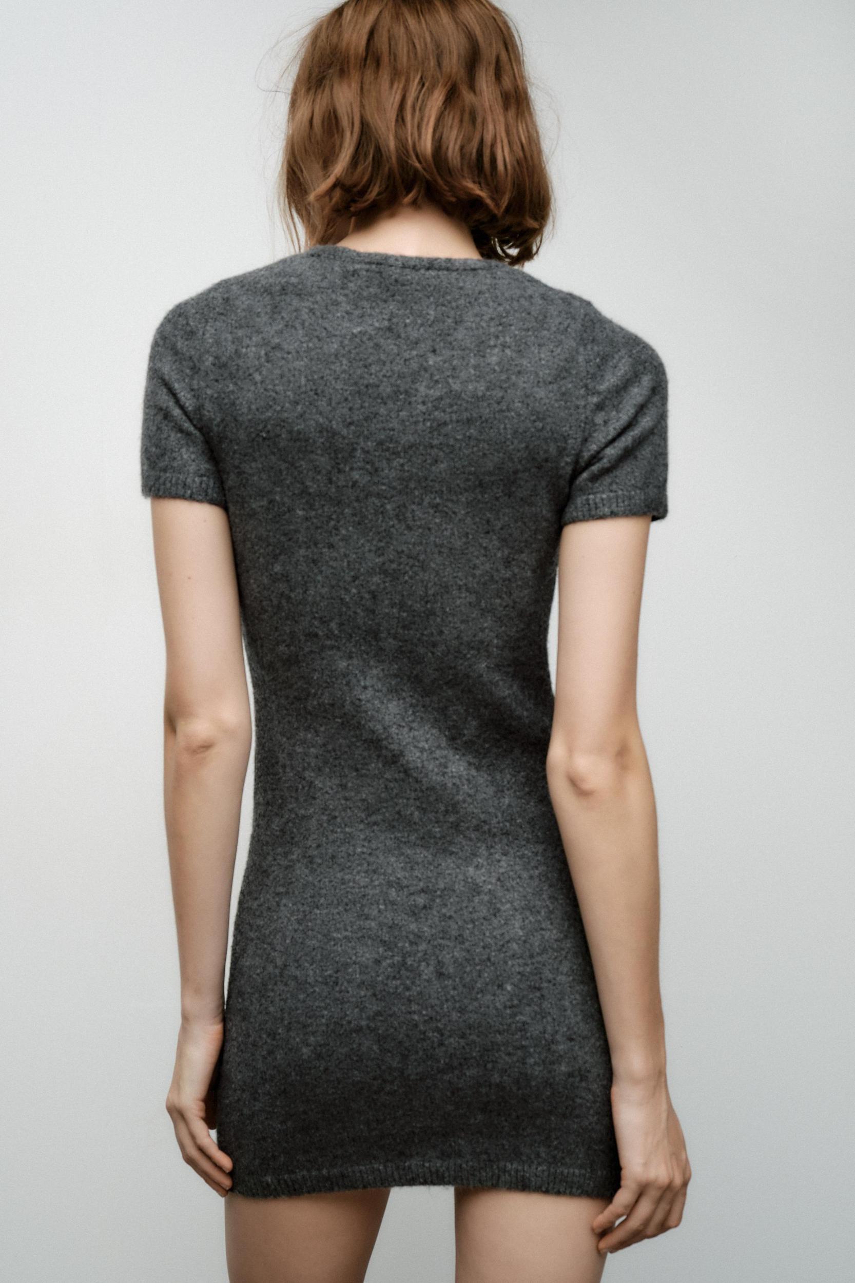 METAL APPLIQUE KNIT DRESS Product Image