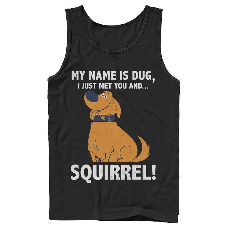Mens Disney Pixar Up My Name is Dug Squirrel Tank Top, Mens Product Image
