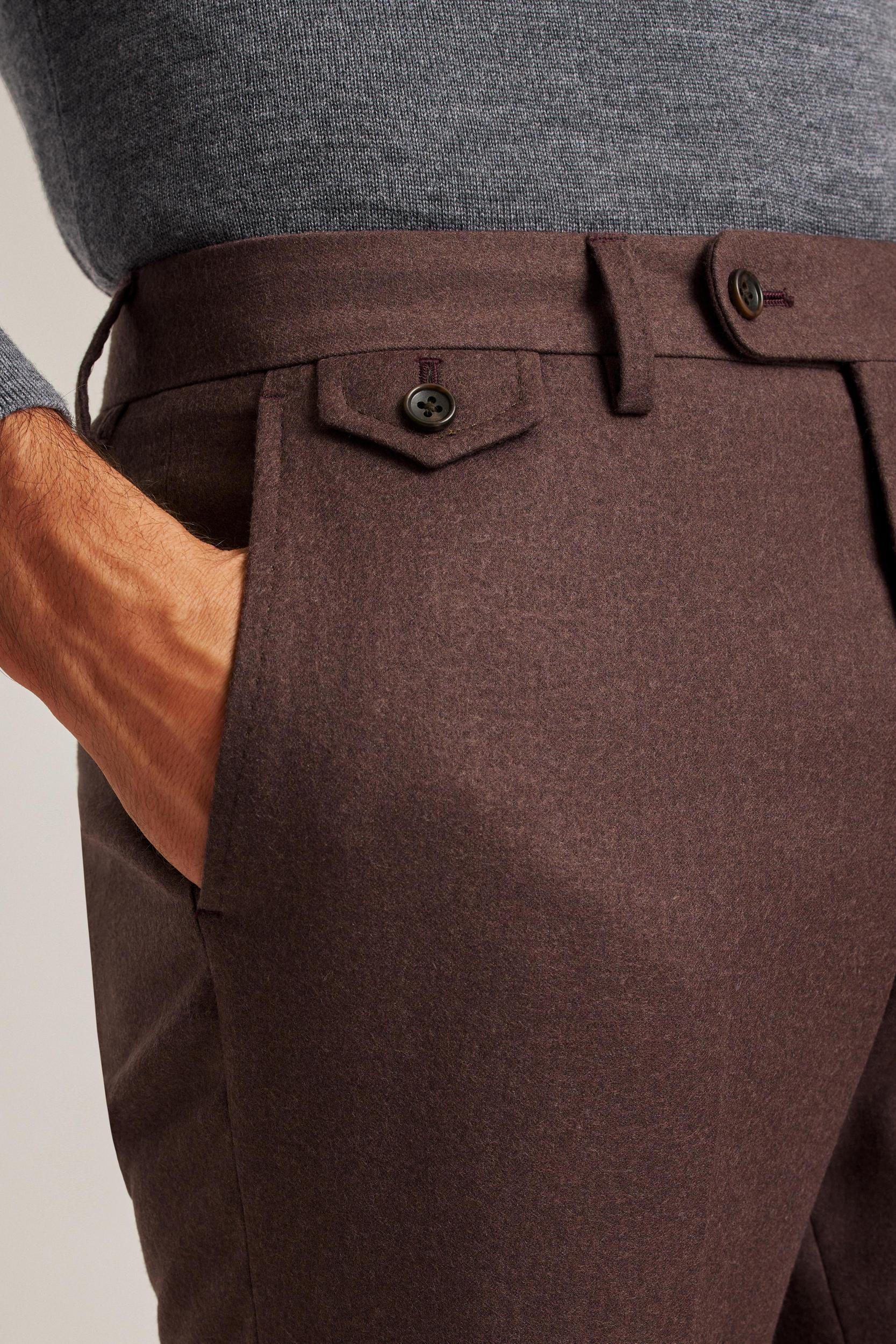 Italian Stretch Brushed Wool Suit Pant Product Image