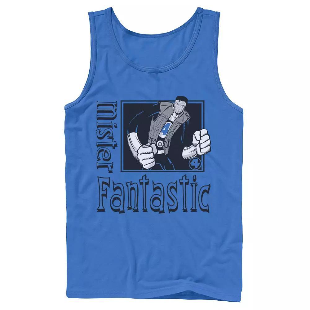 Men's Marvel Mister Fantastic Cartoon Framed Portrait Tank Top, Size: Medium, Royal Product Image