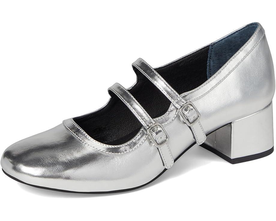 The Nettie Heeled Mary Jane in Metallic Leather Product Image