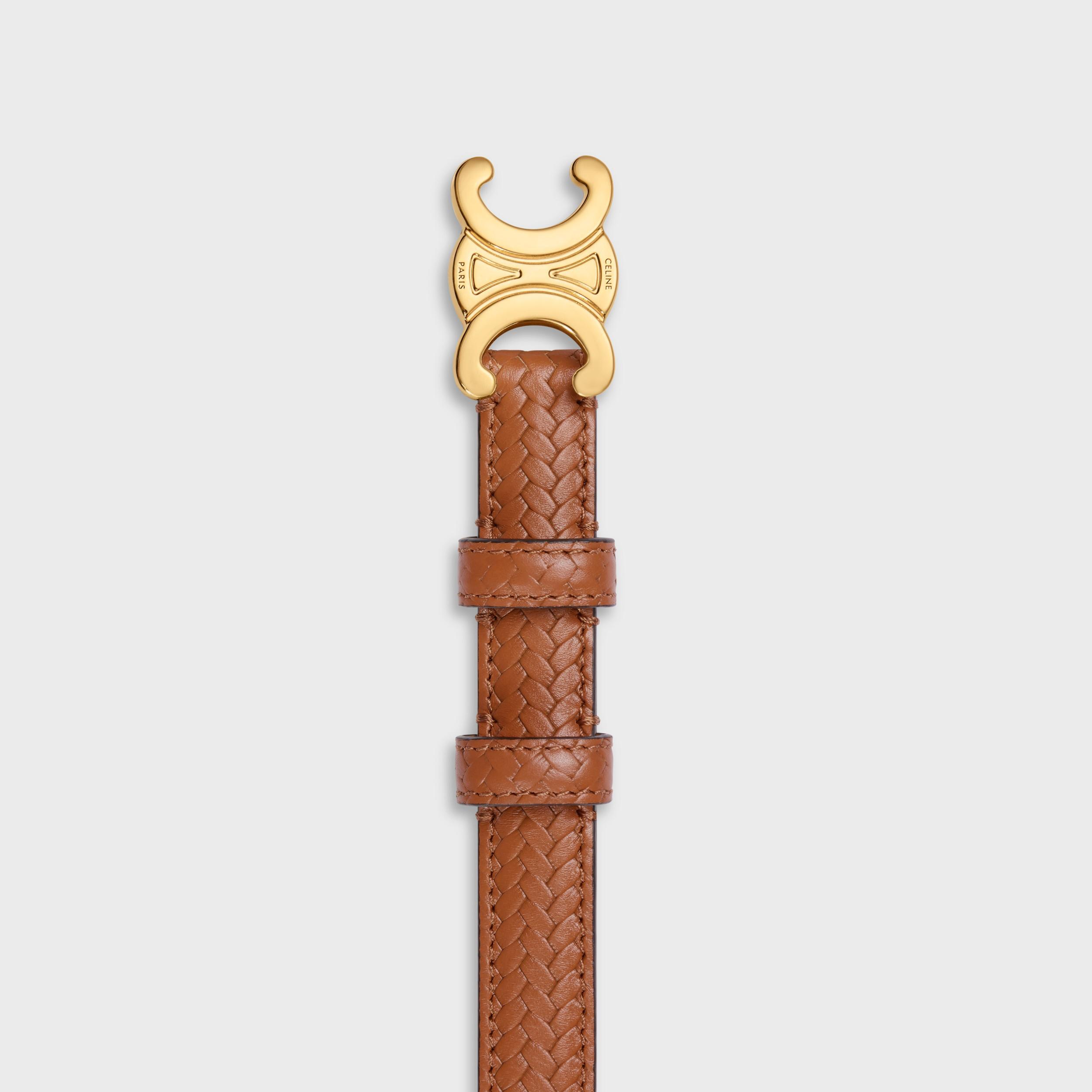 Small Triomphe Belt IN Natural Calfskin with Braided effect Product Image