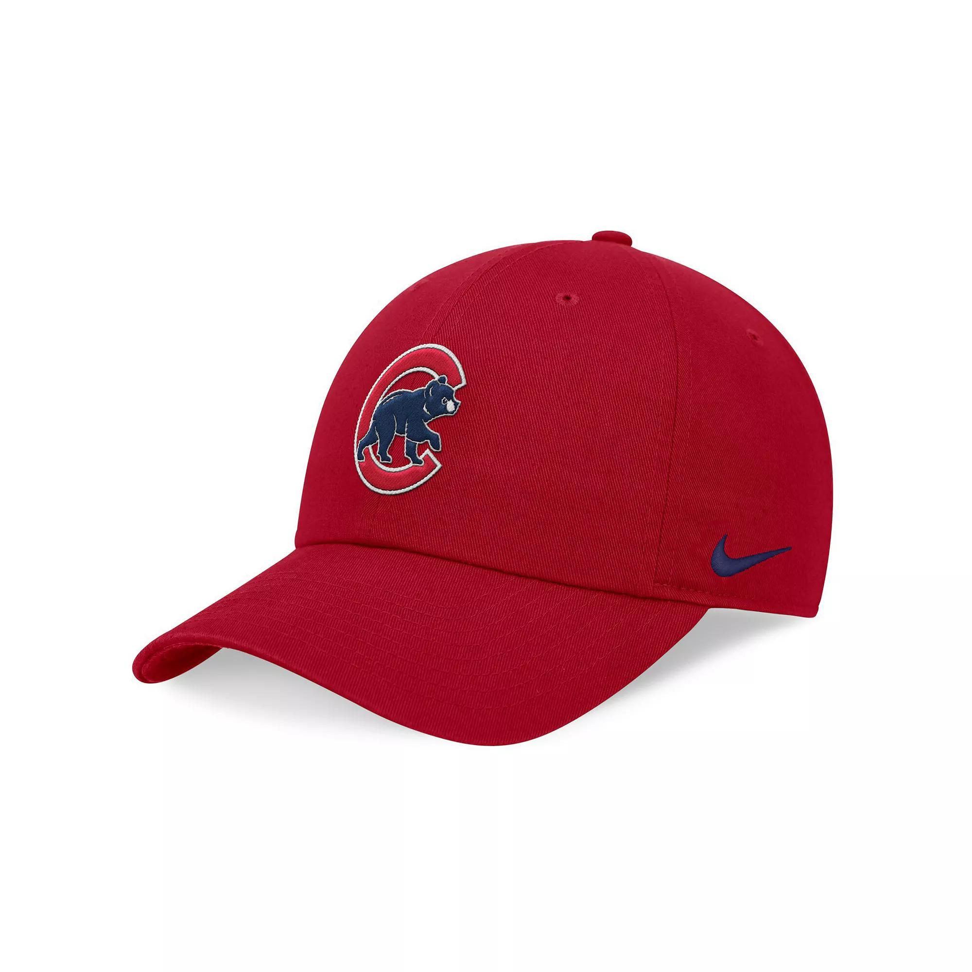 Men's Nike Red Chicago Cubs Evergreen Club Adjustable Hat, Size: Medium/Large Product Image