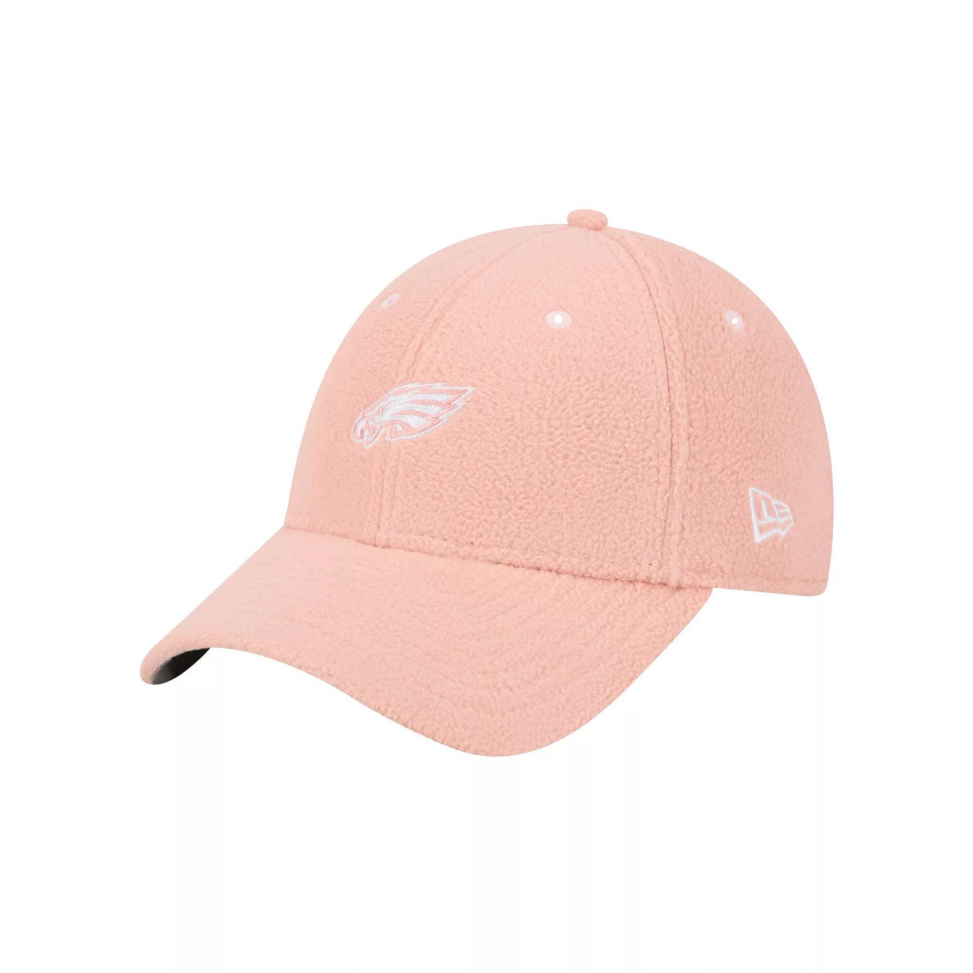 Womens New Era Pink Philadelphia Eagles Cozy Sherpa 9FORTY Adjustable Hat Product Image
