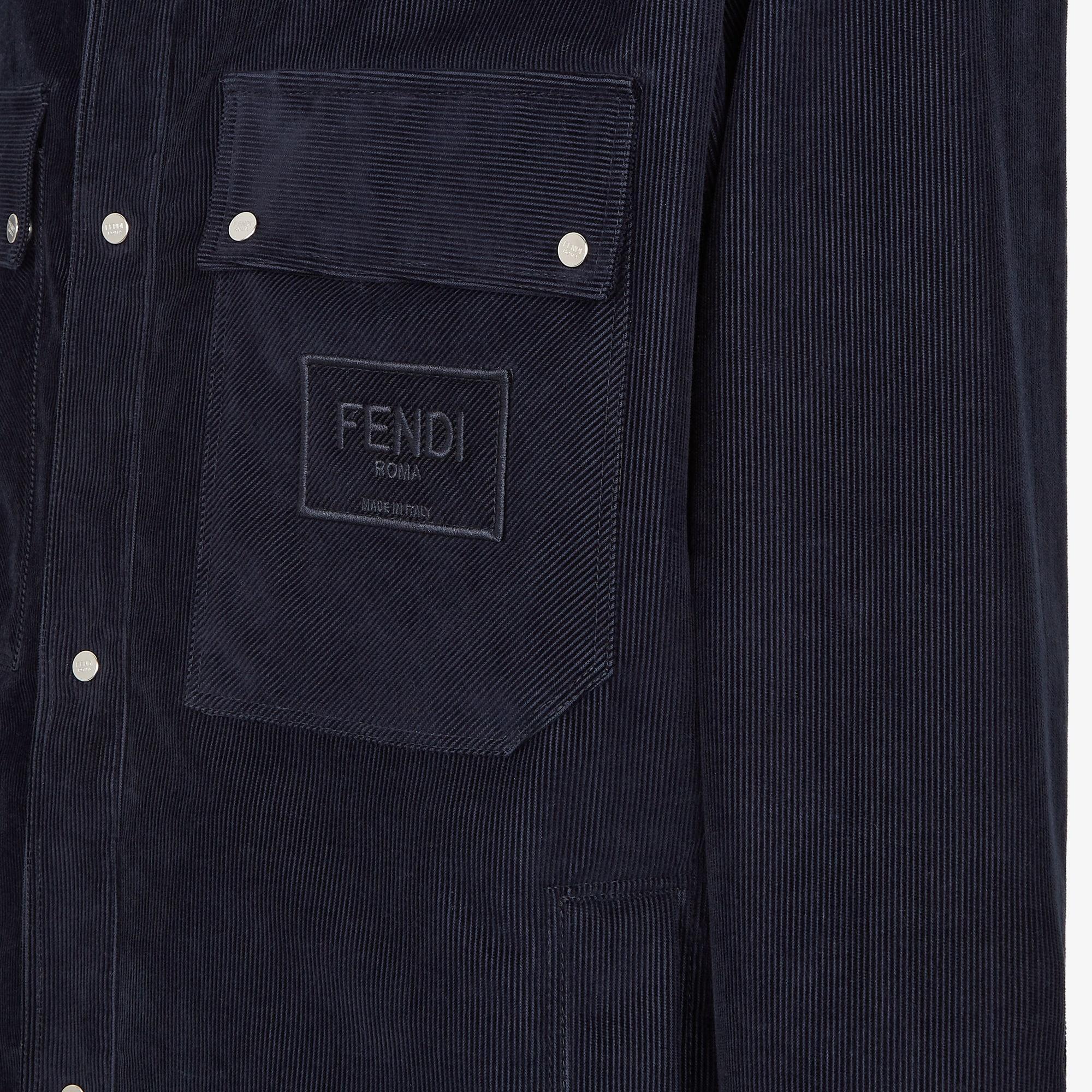 BlousonNavy blue corduroy blouson Product Image