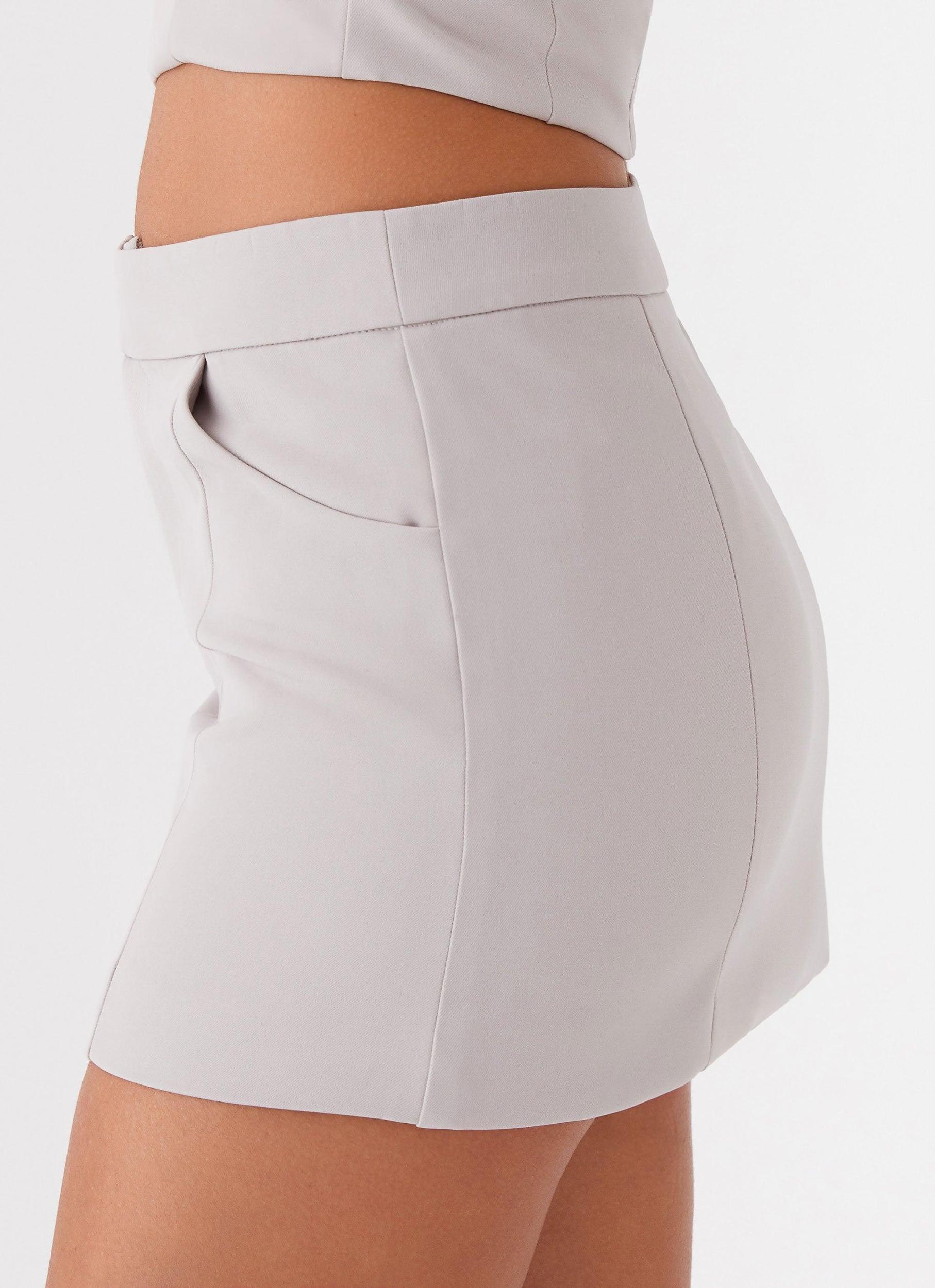 Eliana Suit Mini Skirt - Grey Product Image