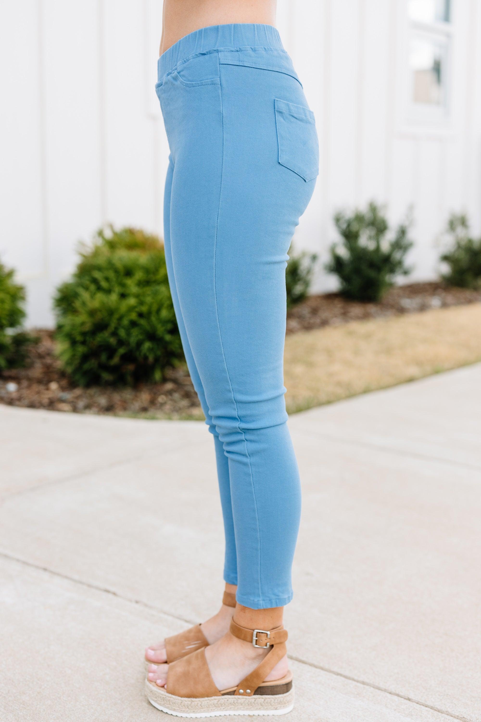Speak Your Mind Denim Blue Jeggings Female Product Image