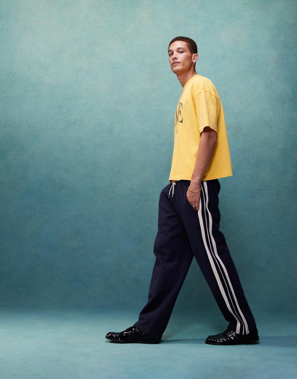Alma de Ace sweatpants with contrast piping in navy - part of a set Product Image