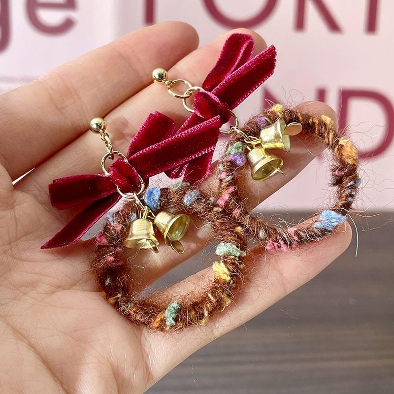 Bow Yarn Bell Drop Earring Product Image