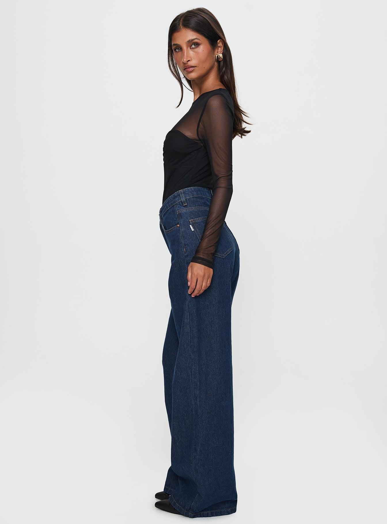 Nicolo Jeans Mid Raw Denim Product Image
