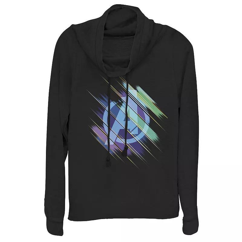 Juniors Marvel Avengers: Endgame Logo Swiped Colors Cowlneck Graphic Lightweight Long Sleeve, Girls Product Image