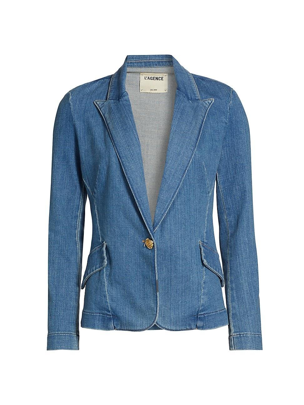 Womens Baldwin Denim Single-Breasted Blazer Product Image