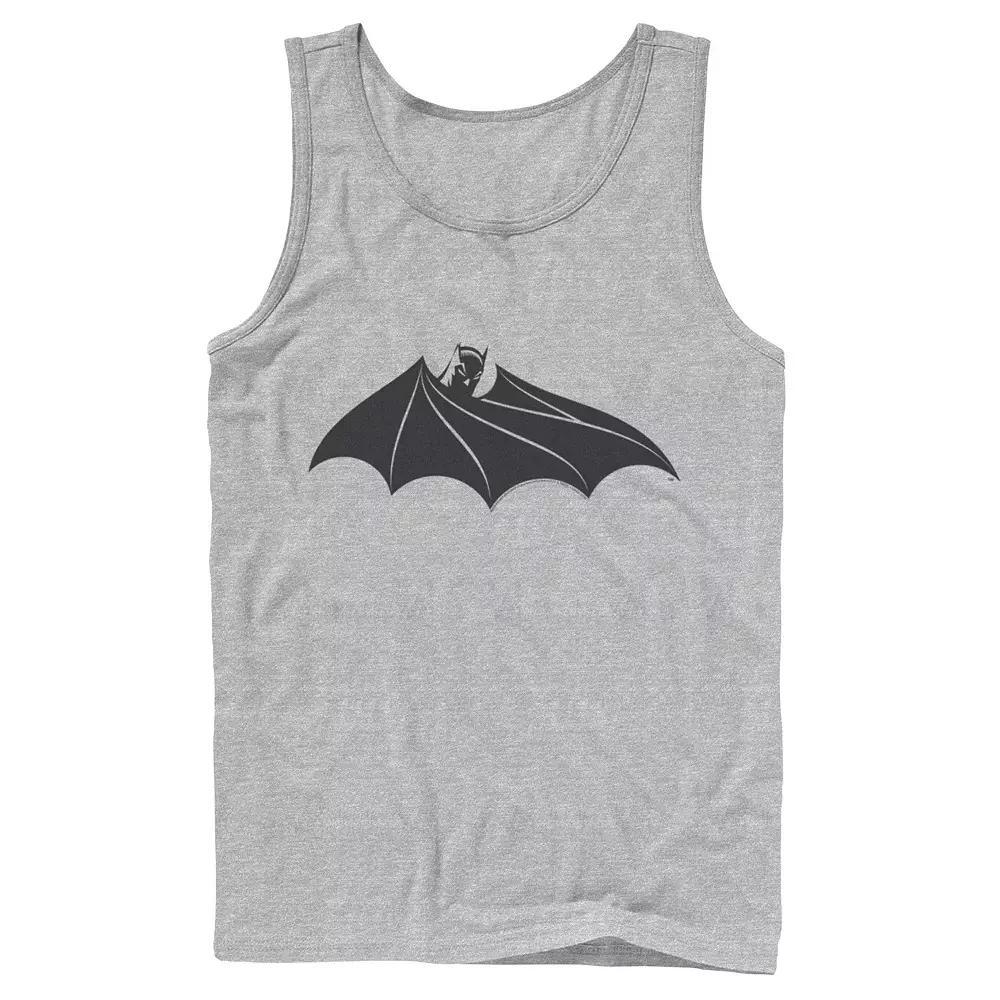 Mens DC Comics Batman Cloak Chest Logo Tank Top Grey Product Image