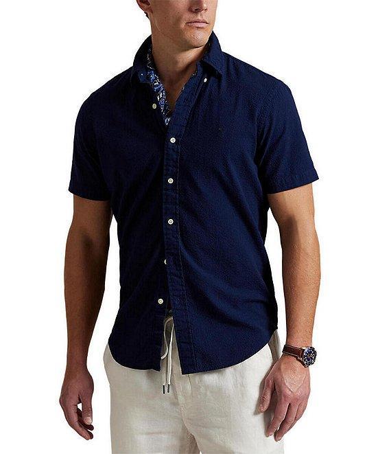 Polo Ralph Lauren Classic Fit Seersucker Short Sleeve Woven Shirt Product Image