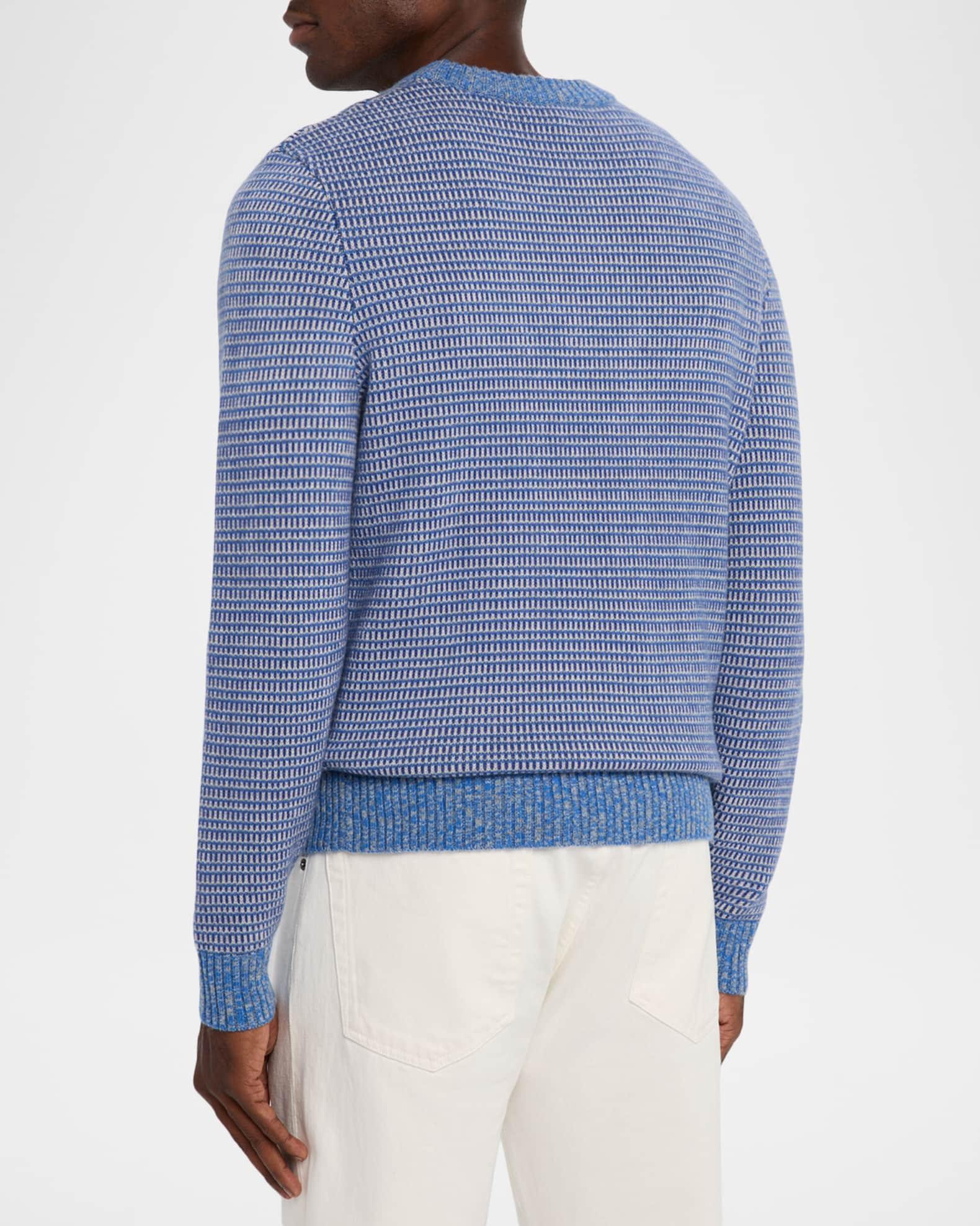 Men's Wool and Cashmere Melange Textured Crewneck Sweater Product Image